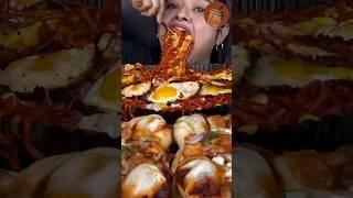 MUKBANG EXTREME BIG BITES " Cheesy Spicy Fire Noodles️