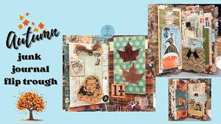 My Completed Autumn Junk Journal Flip Through #junkjournal #junkjournalling #journalideas