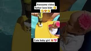 Father love baby #pool #summer #baby #family #momlife #janellevideos #funny #diy #diyhacks #janelle