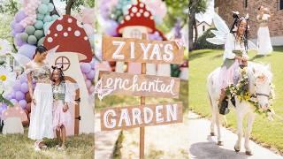 Magical Fairy Garden Birthday Party with a REAL UNICORN! | Ziya's 8th Birthday