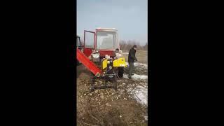 Заготовка дров на сушарку. Измельчитель веток ШКИВ.