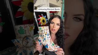 Unboxing Painted Boots #unboxing #paintedboots #boots #art #painting #artsy