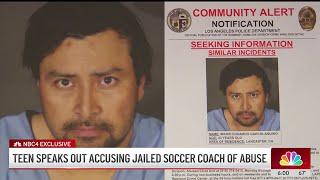 Teen breaks silence after alleged sex assault by soccer coach.