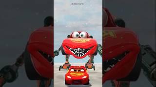 Escape from lightning McQueen Killa Kan Spider Eater _ monster car ride chase #mcqueen #killa