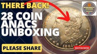 28 Coin ANACS unboxing!  Great grades! #coinshow #grading