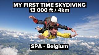 🪂 My First Skydiving Adventure in Spa, Belgium!  - 13 000 feet / 4km 