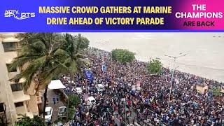 Team India Parade | Massive Crowd At Marine Drive Ahead Of Team India's Victory Parade