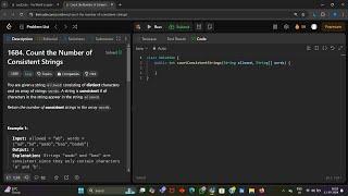 "LeetCode Daily Challenge | Count the Number of Consistent Strings | Problem 1684 Java Solution!” 