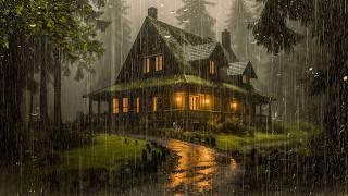 HEAVY RAIN to Sleep FAST Tonight | Pouring Rain Sounds And Thunderstorm Sounds For Sleeping