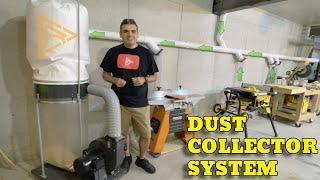 HOW TO MAKE A DUST COLLECTOR SYSTEM ●  Adding a Central Dust Collection to My Wood Shop - DIY - 2021