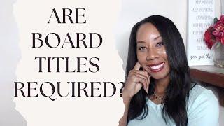 Starting a Nonprofit: Required Board of Directors Titles