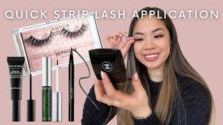 HOW I APPLY MY LASHES PERFECTLY IN 10 SECONDS & TIPS