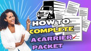 Freight Dispatch Training | How to Complete a Carrier Packet Step by Step  #freightdispatcher