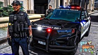 Playing GTA 5 As A POLICE OFFICER City Patrol| GTA 5 Lspdfr Mod|