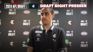 Carlton Draft Night Presser | AFL Draft Night 2024