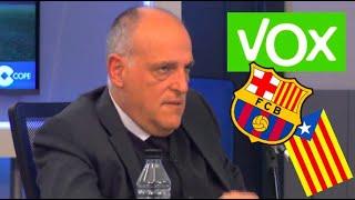 Tebas habla claro: VOX, Barça e independencia de Cataluña