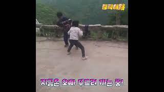 오빠 후드려 패는 여동생│중국어로[路] #shorts