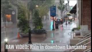 Rain in downtown Lancaster, PA