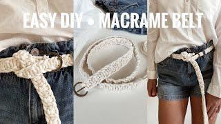 DIY Macrame Belt/How To Make A Macrame Belt/Prosty pasek z makramy