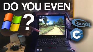 making a game from scratch on a 2003 laptop (in a week & C++, OpenGL 1.3)