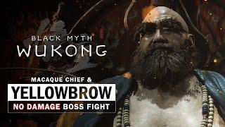 Black Myth Wukong - Yellowbrow & Macaque Chief Boss Fight (No Damage Taken)