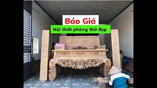 Báo giá Nội thất phòng thờ gỗ gụ | vua sập thờ | sập thờ mai điểu | Đồ Gỗ Thành Quyên