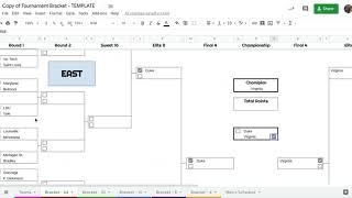 Google Sheets Tournament Bracket Tutorial