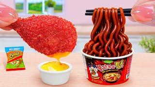Best Korean Street Food Tasty Recipes Mini Buldak Noodles and Cheetos Chicken  Tina Mini Cooking