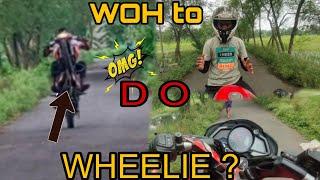WOH TO DO LONG WHEELIE ?// ON bike _ Easy steps tutorial in Bengali#ns125 #viralvideo #trending