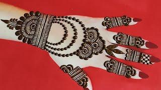 Gorgeous simple mehndi design|| bharwa mehndi design for hand||raveena's mehndi||