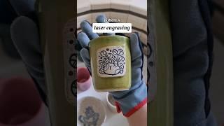 Laser engraving custom stamps to make ceramic mugs #pottery #shorts