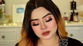 Quick Easy and Simple Self Makeup | Party Makeup Tutorial | Brown Makeup Look