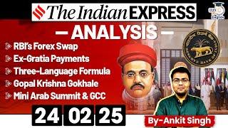 The Indian Express Analysis | 24 February 2025 | Daily Newspaper Analysis | UPSC CSE 2025