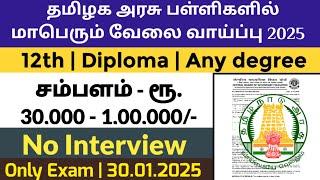 தமிழக அரசு பள்ளிகளில் வேலை  Tamilnadu Government jobs 2024Job Vacancy 2024TN Govt Jobs in Tamil