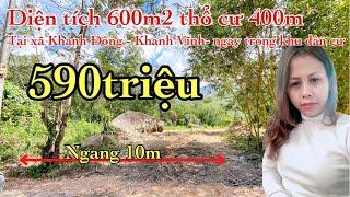 Bán Đất Xã Khánh Đông View Suối Có Thổ Cư | Giá 590tr | Đất Nền Nha Trang - Kim Huyền BĐS79