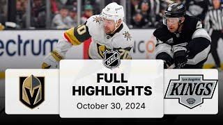 NHL Highlights | Golden Knights vs. Kings - October 30, 2024