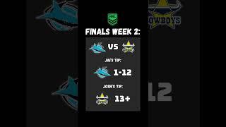 NRL TIPS FINALS WEEK 2 #shorts #nrl #tips #prediction #preview #football #footy