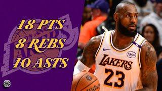 LeBron James 18 pts 8 rebs 10 asts vs Suns 24/25 season