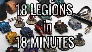 18 LEGIONS IN 18 MINUTES! | Legions Imperialis | Army Painting | Horus Heresy