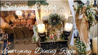 Spring Easter Entryway Dining Room Tour/French Country Decorating Ideas