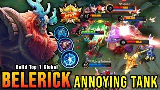 NONSTOP WAR!! Super Annoying Tank Belerick MVP Plays!! - Build Top 1 Global Belerick ~ MLBB