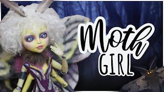 Super Fluffy MOTH! | Bug Girls Collab | Doll Repaint