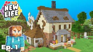 I Built the Perfect STARTER HOUSE : New Life SMP Minecraft Survival (#1)