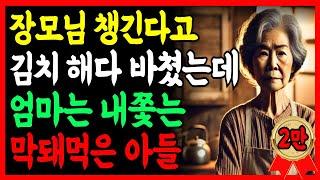 "엄마, 김치만 두고 빨리 가세요!" 장모님 챙긴다고 김치까지 해다 바쳤는데 엄마는 내쫓는 아들에게 재산을 싹 정리해버린 어머니 | 노후지혜 | 부모자식갈등 | 오디오북