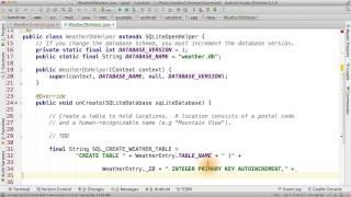Create Database with SQLiteOpenHelper - Developing Android Apps