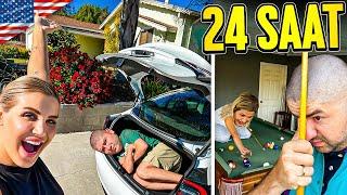 AMERİKA'DA İLK 24 SAAT! (Ev vlog, market alışverişi, Tesla)