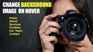 Change Background Image On Link Hover -  CSS3&JS Hover Effects Tutorial