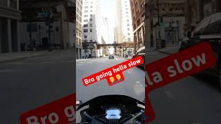 Going tooooo slowwww  #motorcycle #moto #300cc #motovlog #chicago #chicity #chicagoloop #funny