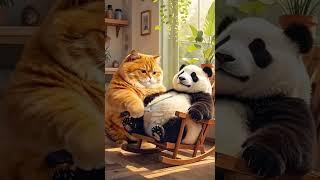 #panda#funny #cat #cartoon