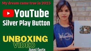 Finally wo AAGAYA️|My First Vlogs|Silver Play Button unboxing @annifacts #silverplaybutton#shorts